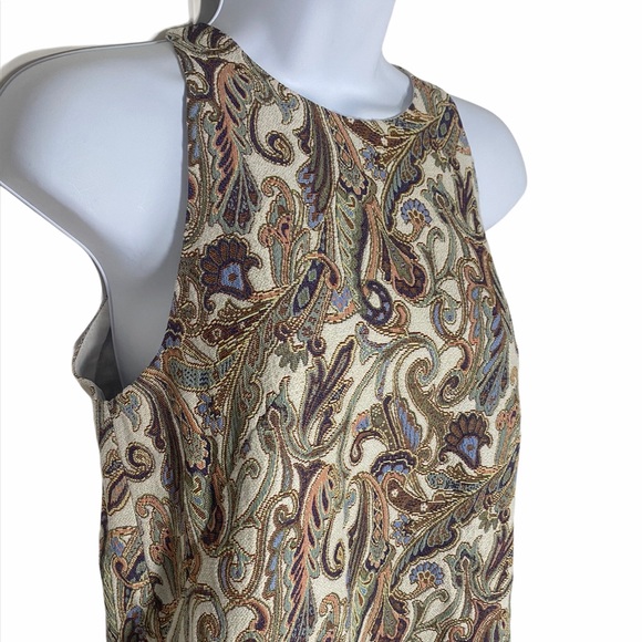 Zara Basic Floral Paisley Tapestry Shift Dress - Picture 4 of 8